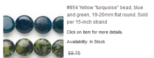 How crazy is this? Bead sizes in mm and strand in inches.